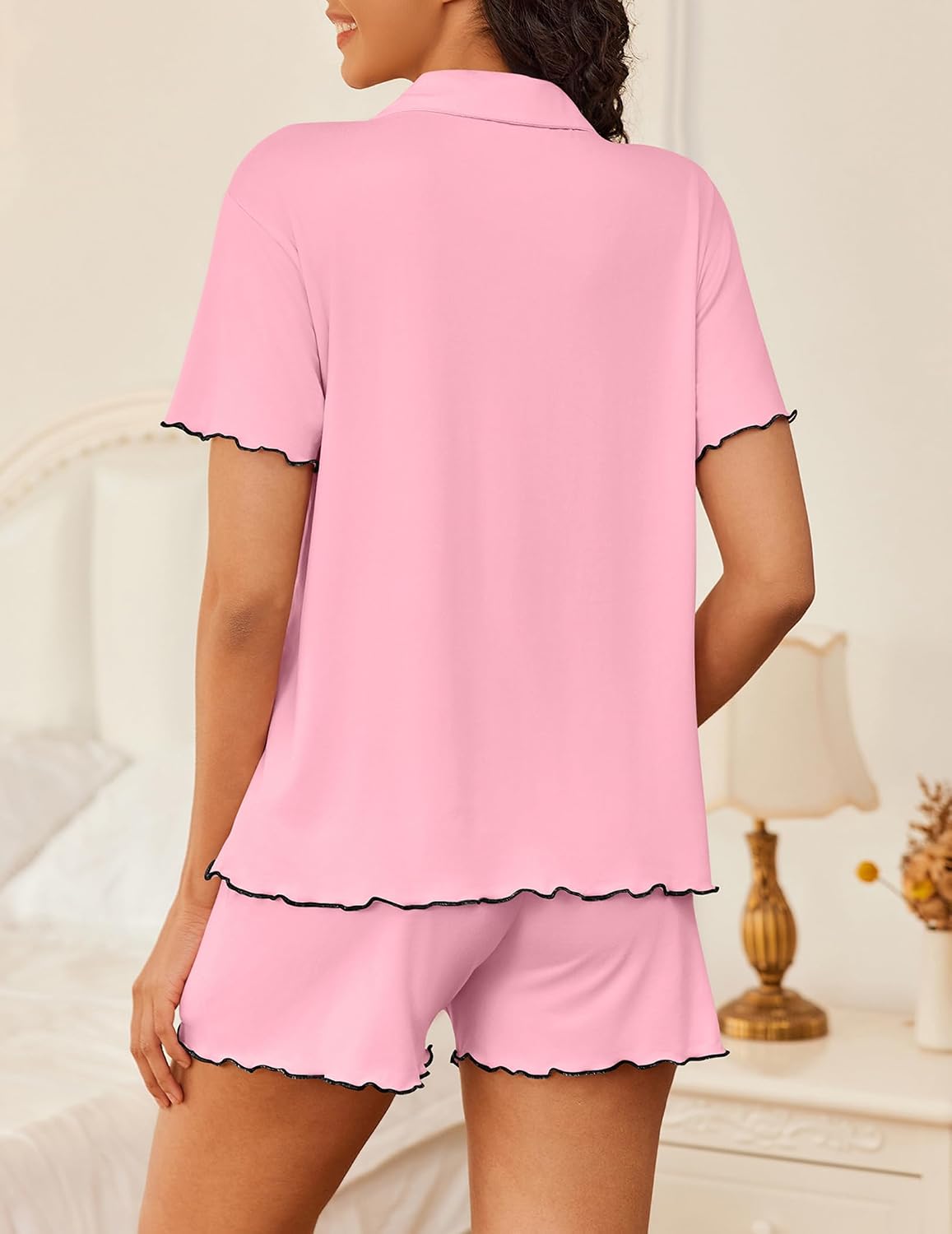 Women’s Button-Front Short Pajama Set