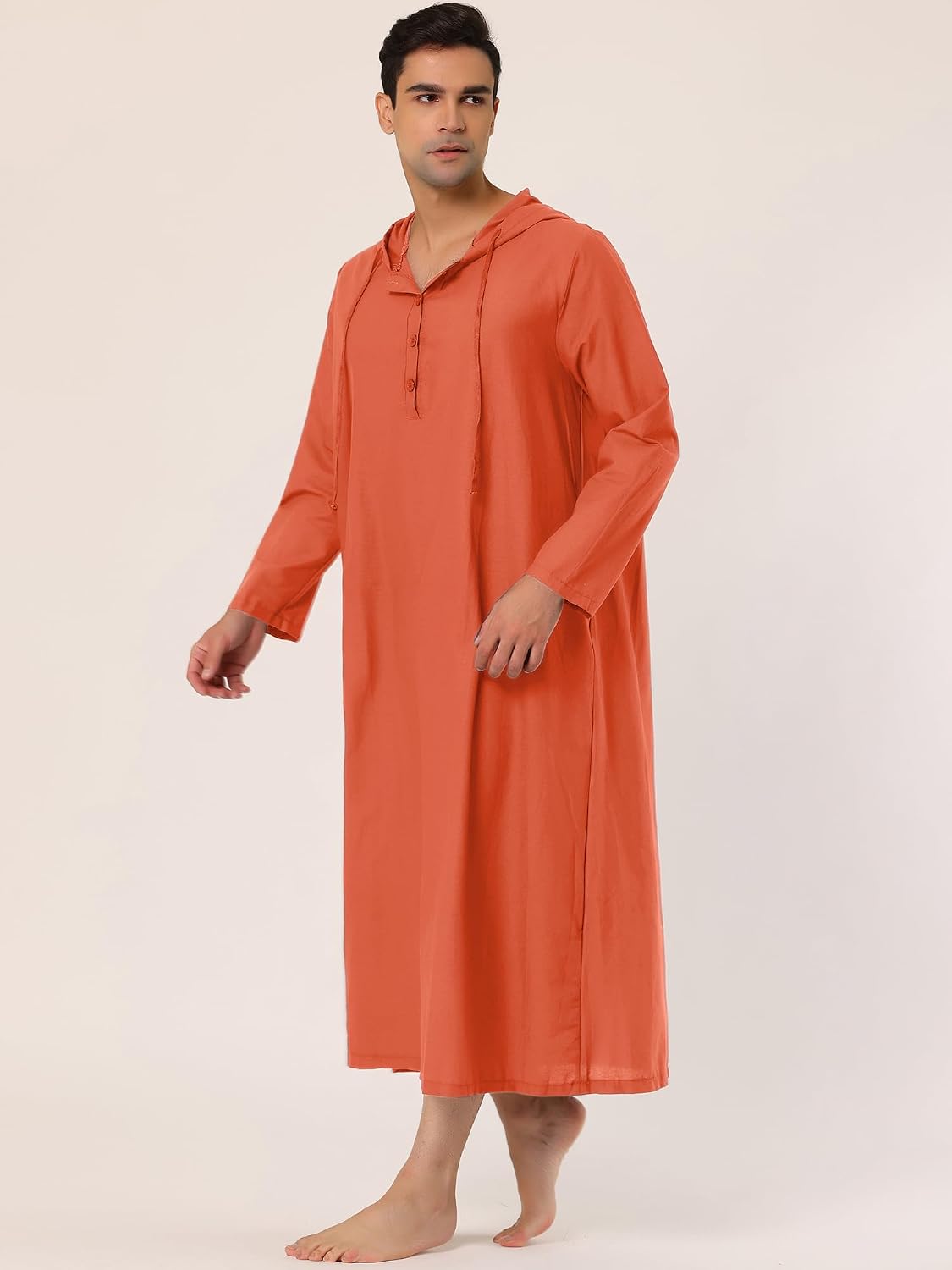 Men's Hooded Long Nightshirt Men's Hooded Long Nightshirt
