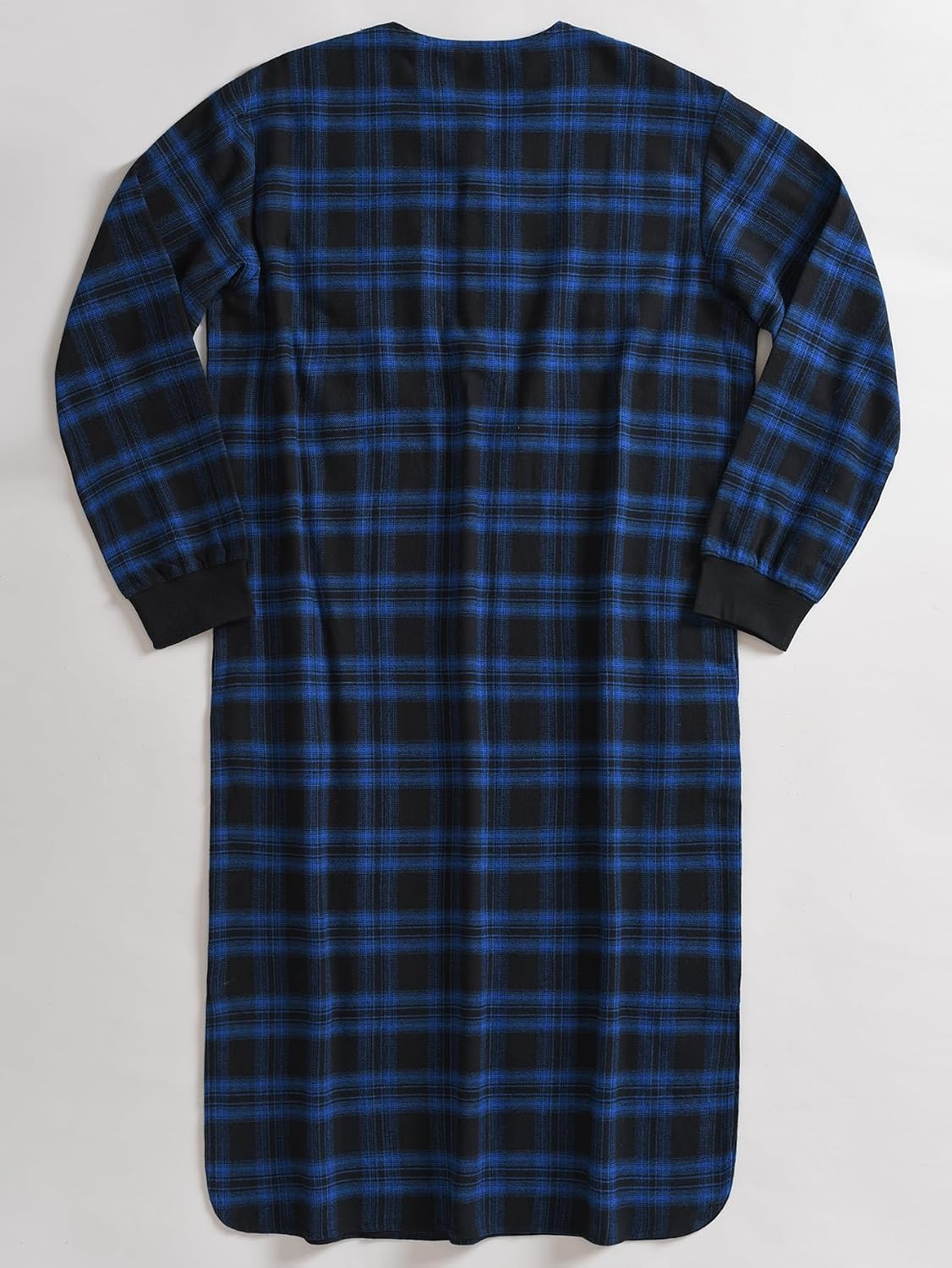 Men's Cotton Flannel Nightshirt with Pockets