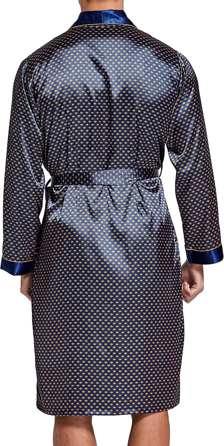 Men's Satin Kimono Robe with Shorts Set Men's Satin Kimono Robe with Shorts Set