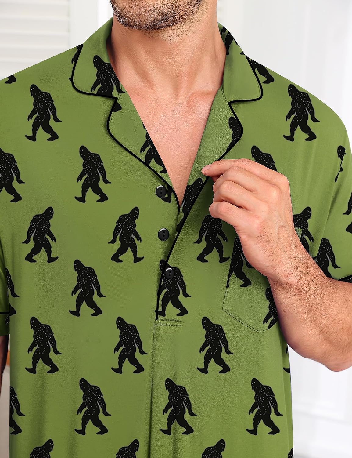 Men's Short Sleeve Button Down Nightshirt Men's Short Sleeve Button Down Nightshirt