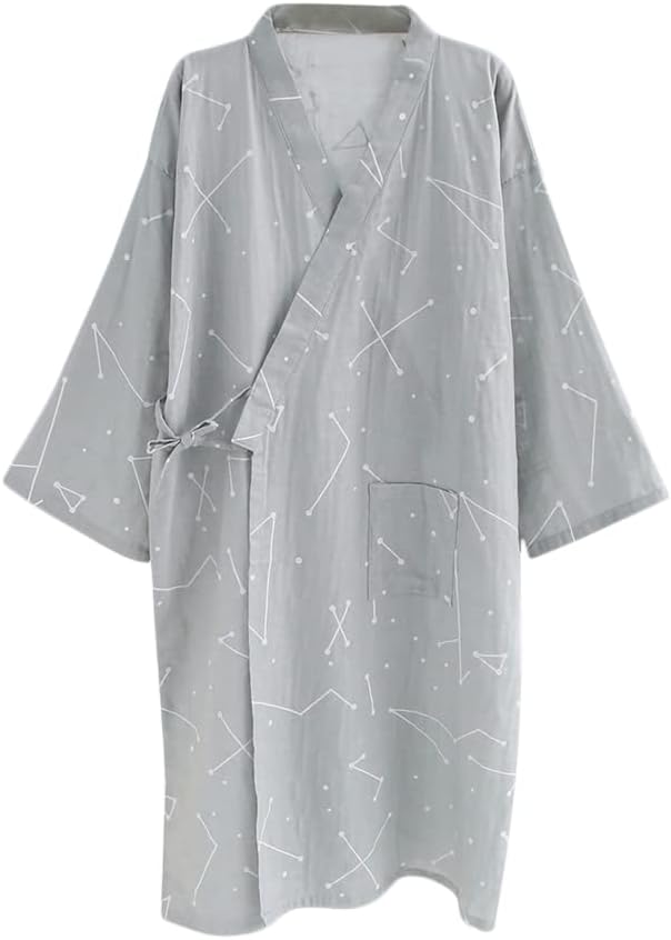 Men's Cotton Yukata Kimono Bathrobe Men's Cotton Yukata Kimono Bathrobe