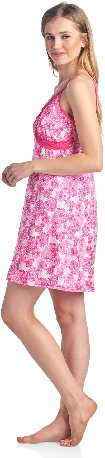 Womens Cotton Knit Chemise Slip Nightgown Womens Cotton Knit Chemise Slip Nightgown