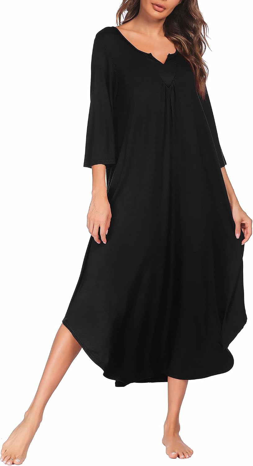Women Long Nightgown Maxi Sleep Dress Loungewear