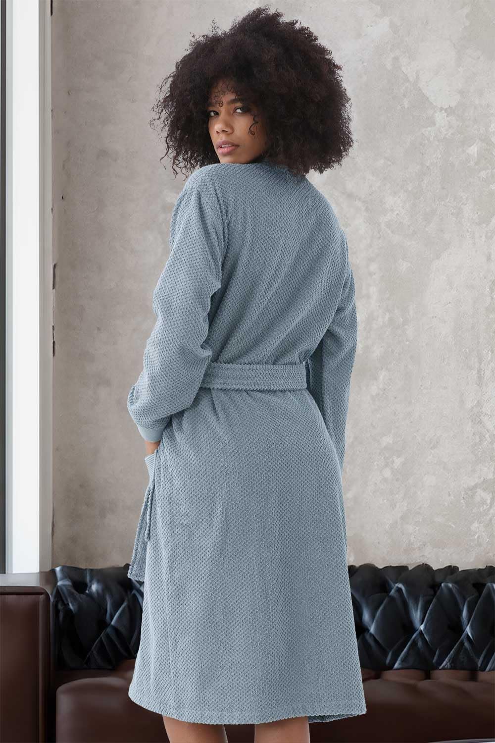 Women's Terry Cotton Kimono Bathrobe
