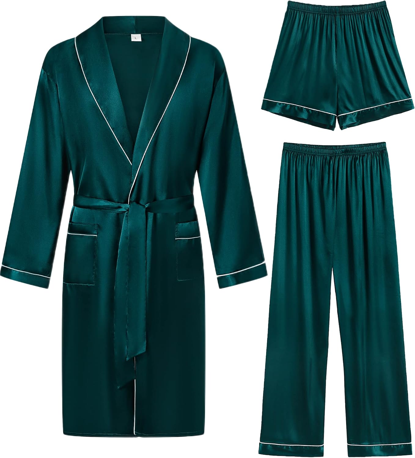 Men's Satin Kimono Bathrobe Set Men's Satin Kimono Bathrobe Set