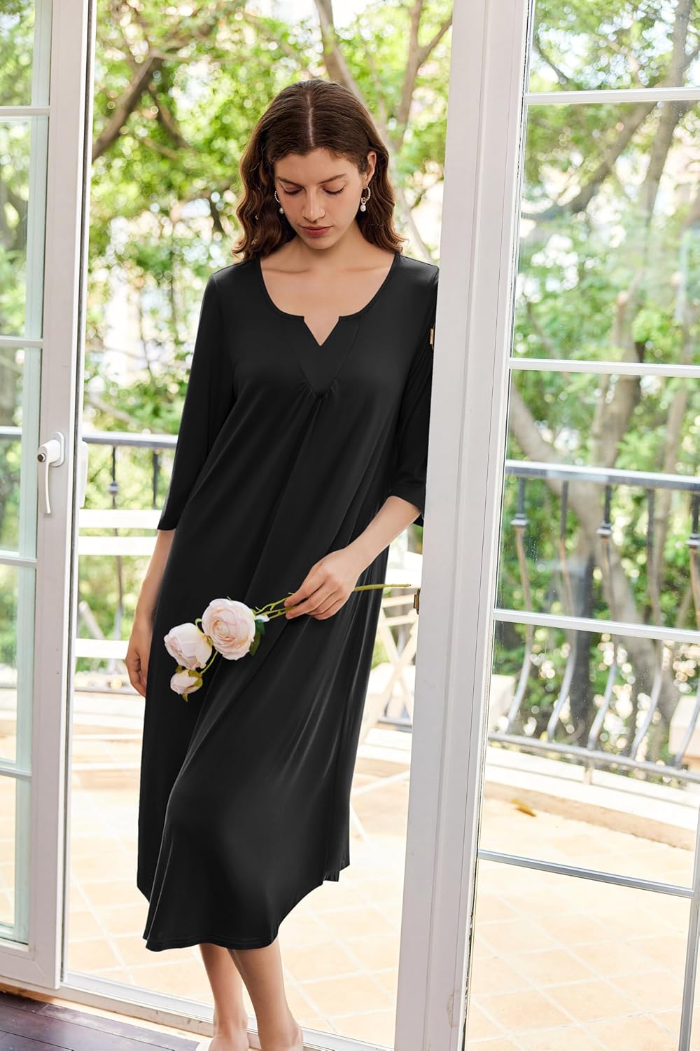 Women Long Nightgown Maxi Sleep Dress Loungewear