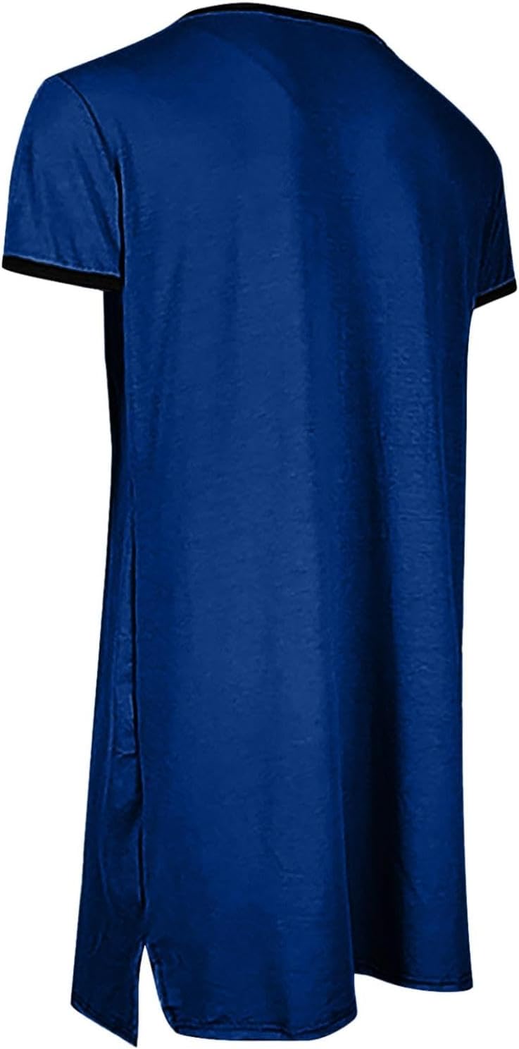 Men's Loose Henley Sleep Shirt Men's Loose Henley Sleep Shirt