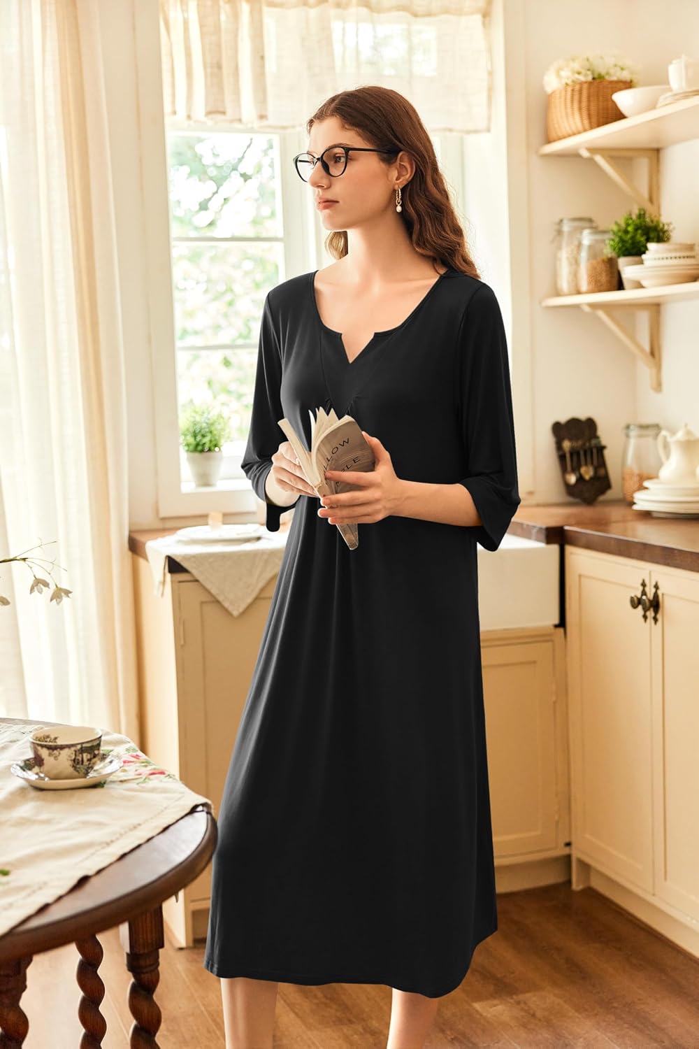 Women Long Nightgown Maxi Sleep Dress Loungewear