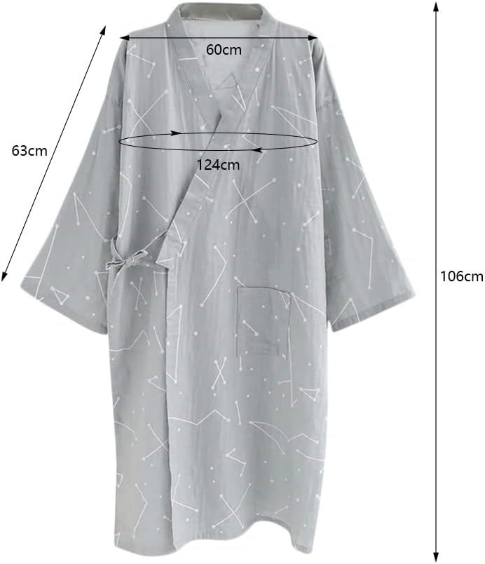 Men's Cotton Yukata Kimono Bathrobe Men's Cotton Yukata Kimono Bathrobe