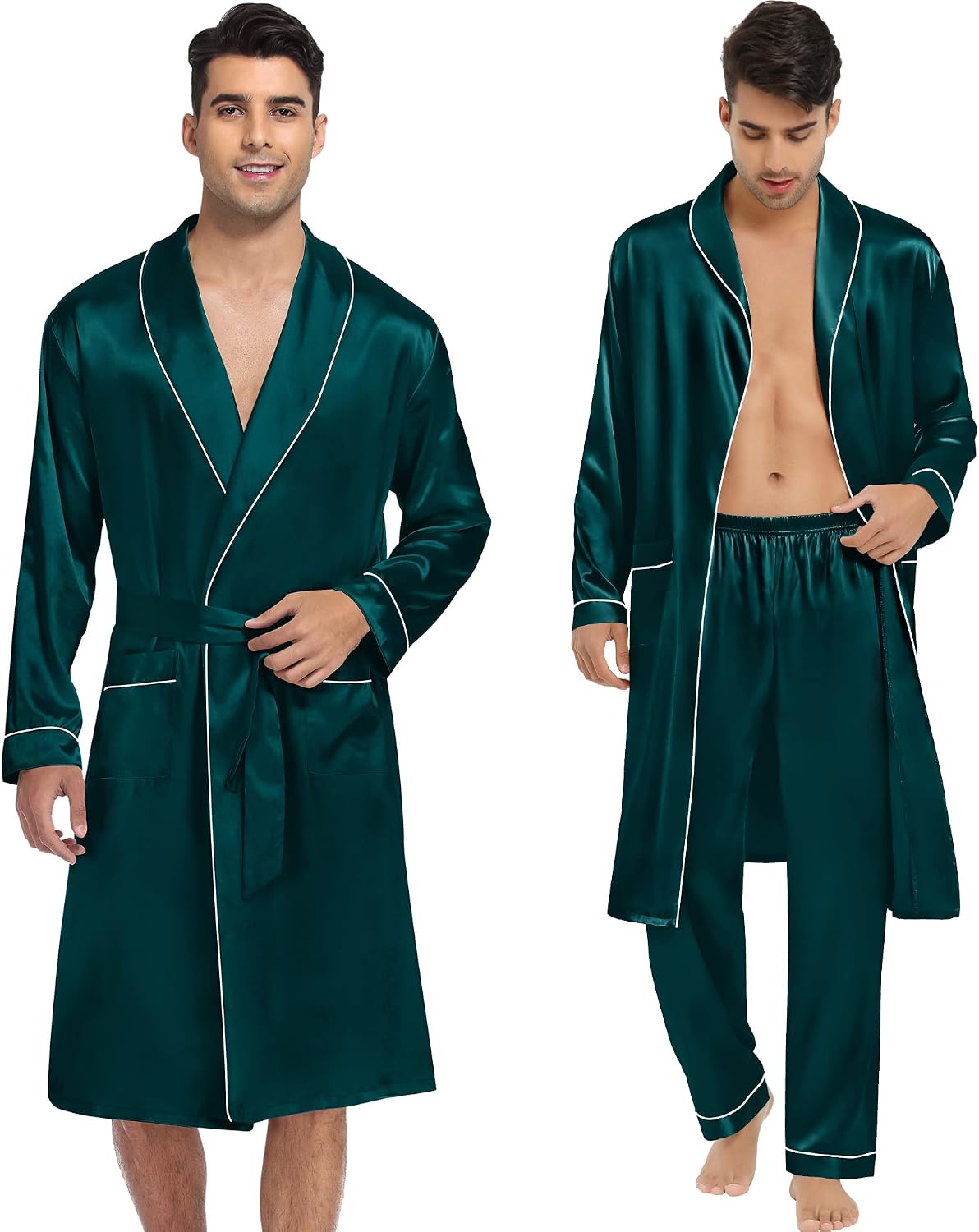 Men's Satin Kimono Bathrobe Set Men's Satin Kimono Bathrobe Set