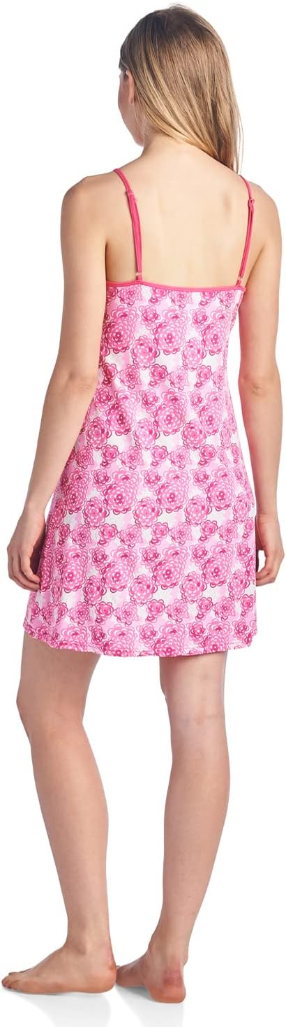 Womens Cotton Knit Chemise Slip Nightgown Womens Cotton Knit Chemise Slip Nightgown