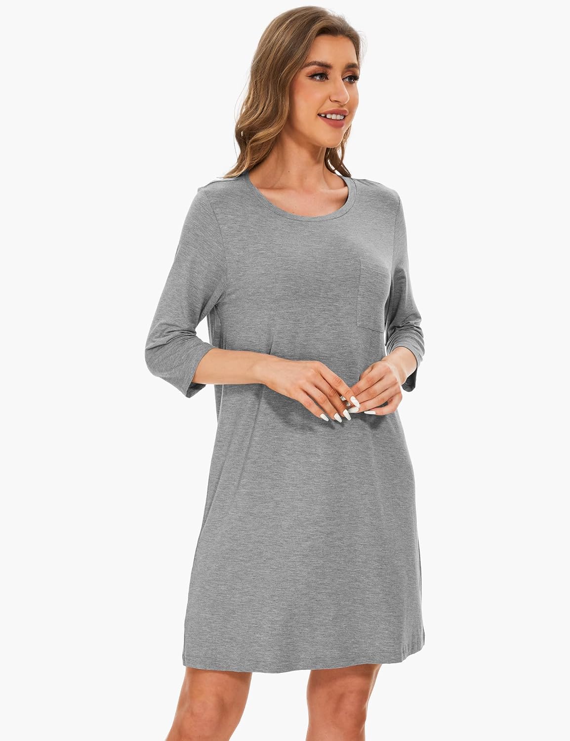 Women’s Viscose Crew Neck Sleep Dress