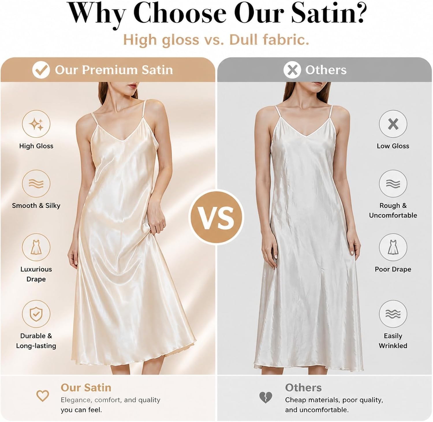 Women’s V-Neck Long Slip Nightdress