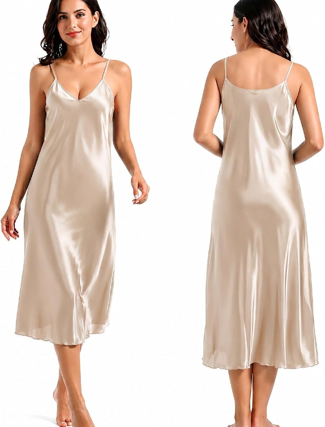 Women’s V-Neck Long Slip Nightdress